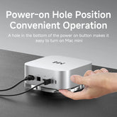 Hagibis Desktop Dustproof Stand for Mac mini M4/M4 Pro Transparent Acrylic Dock Desk Holder Heat Disspation Mount Accessories